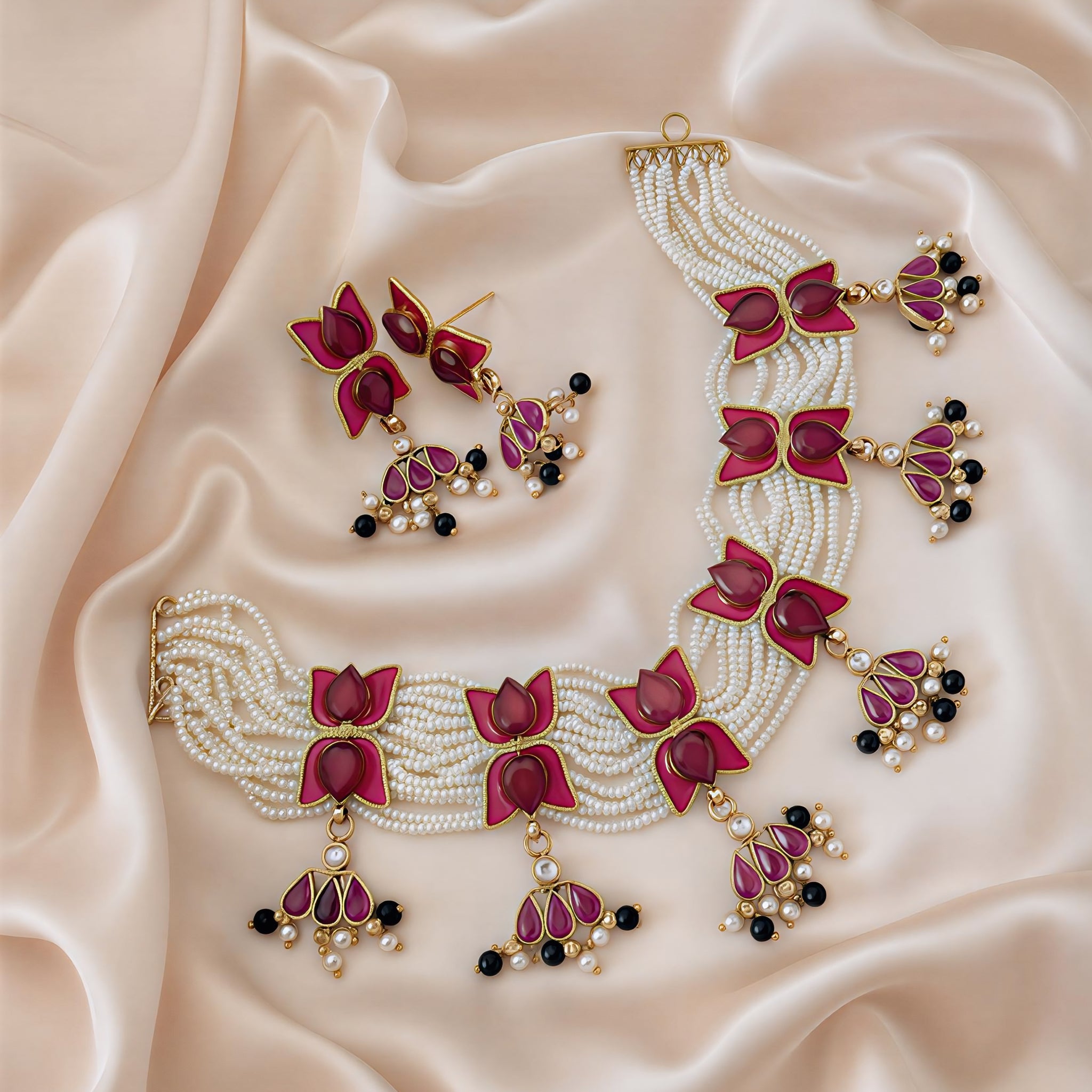 Poddoful Meena Work Choker Set
