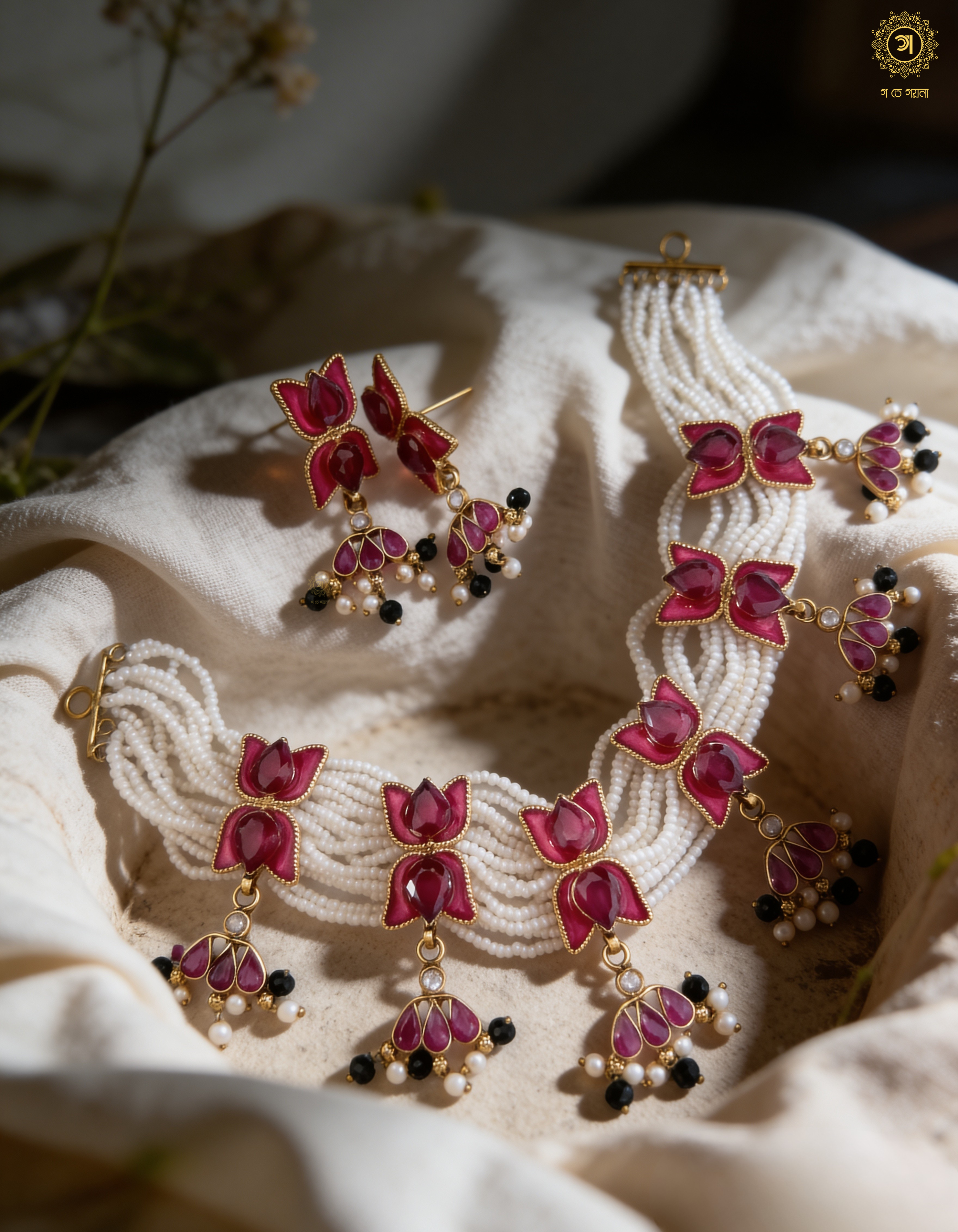 Poddoful Meena Work Choker Set